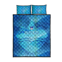 Slovenia Sport Quilt Bed Set Alpine-Inspired Design with National Crest