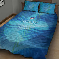 Slovenia Sport Quilt Bed Set Alpine-Inspired Design with National Crest