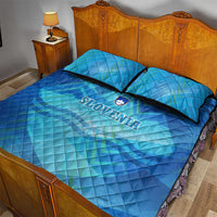 Slovenia Sport Quilt Bed Set Alpine-Inspired Design with National Crest