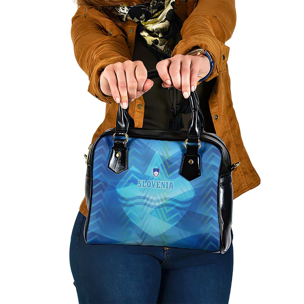 Slovenia Sport Shoulder Handbag Alpine-Inspired Design with National Crest