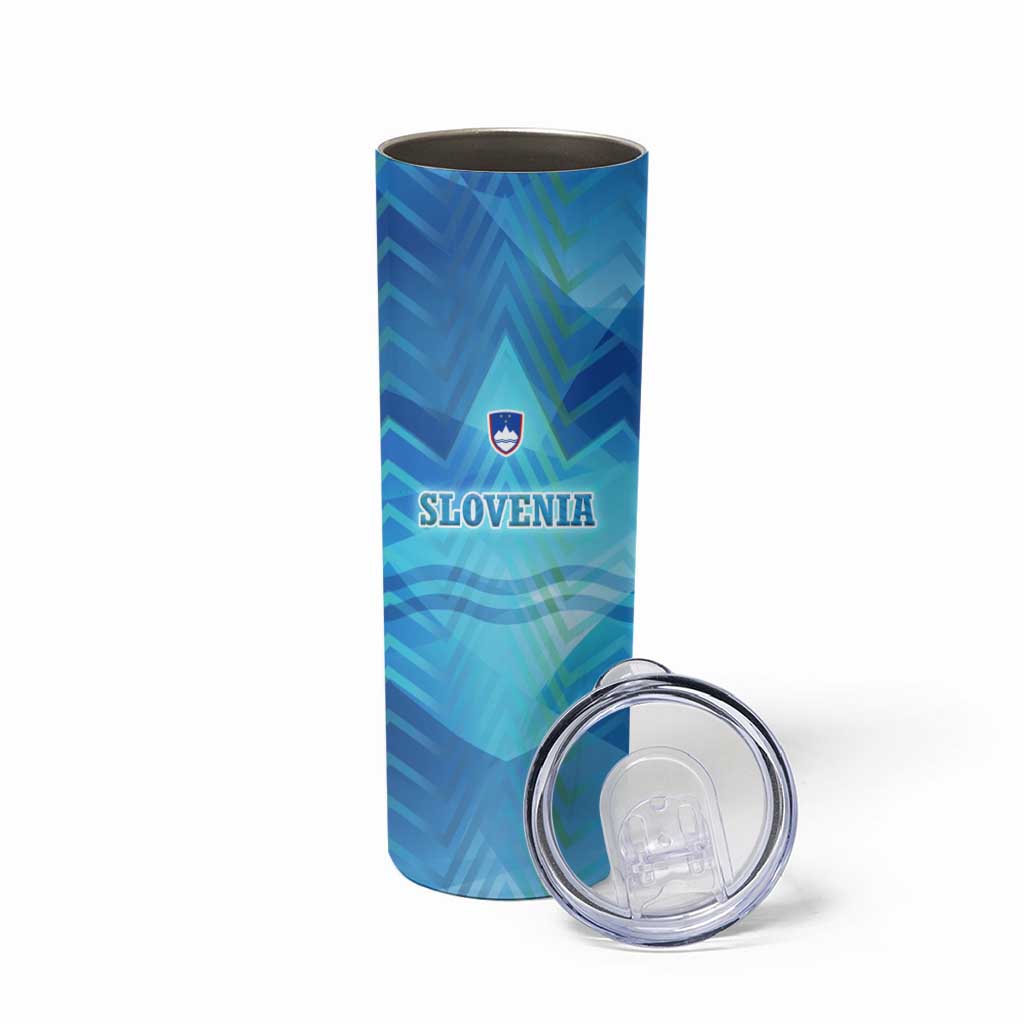 Slovenia Sport Skinny Tumbler Alpine-Inspired Design with National Crest
