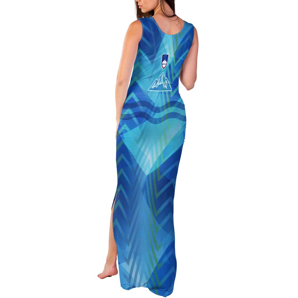 Slovenia Sport Tank Maxi Dress Alpine-Inspired Design with National Crest