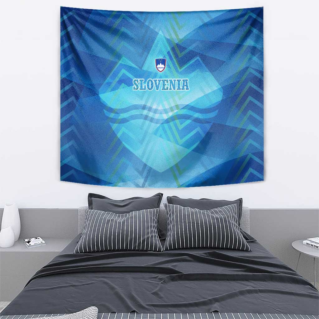 Slovenia Sport Tapestry Alpine-Inspired Design with National Crest