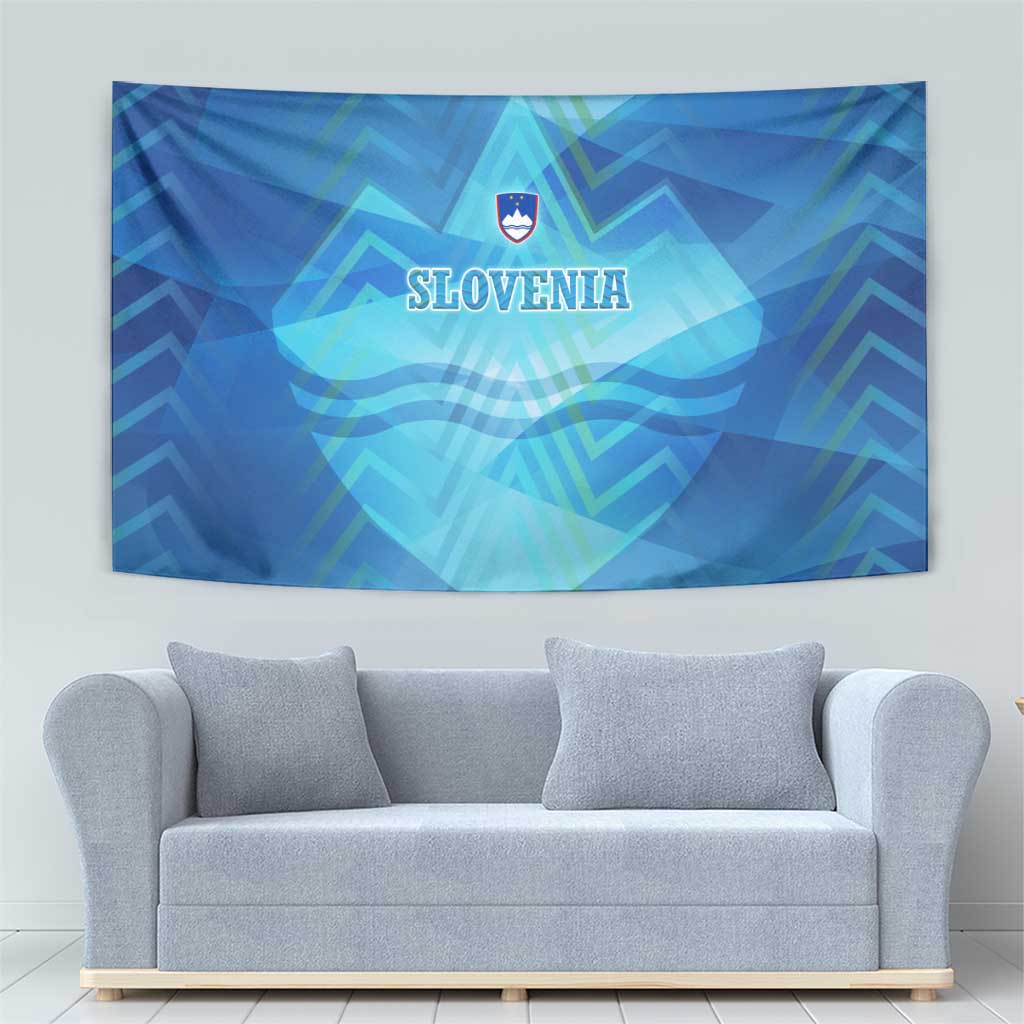 Slovenia Sport Tapestry Alpine-Inspired Design with National Crest