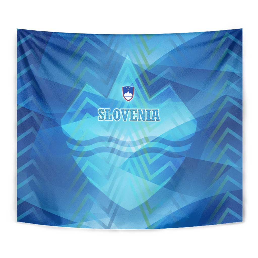 Slovenia Sport Tapestry Alpine-Inspired Design with National Crest