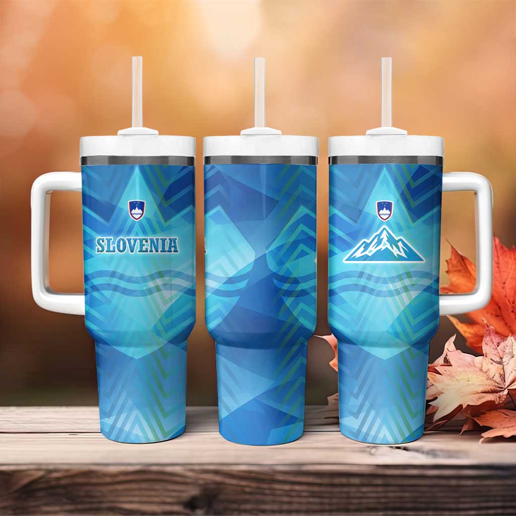 Slovenia Sport Tumbler With Handle Alpine-Inspired Design with National Crest