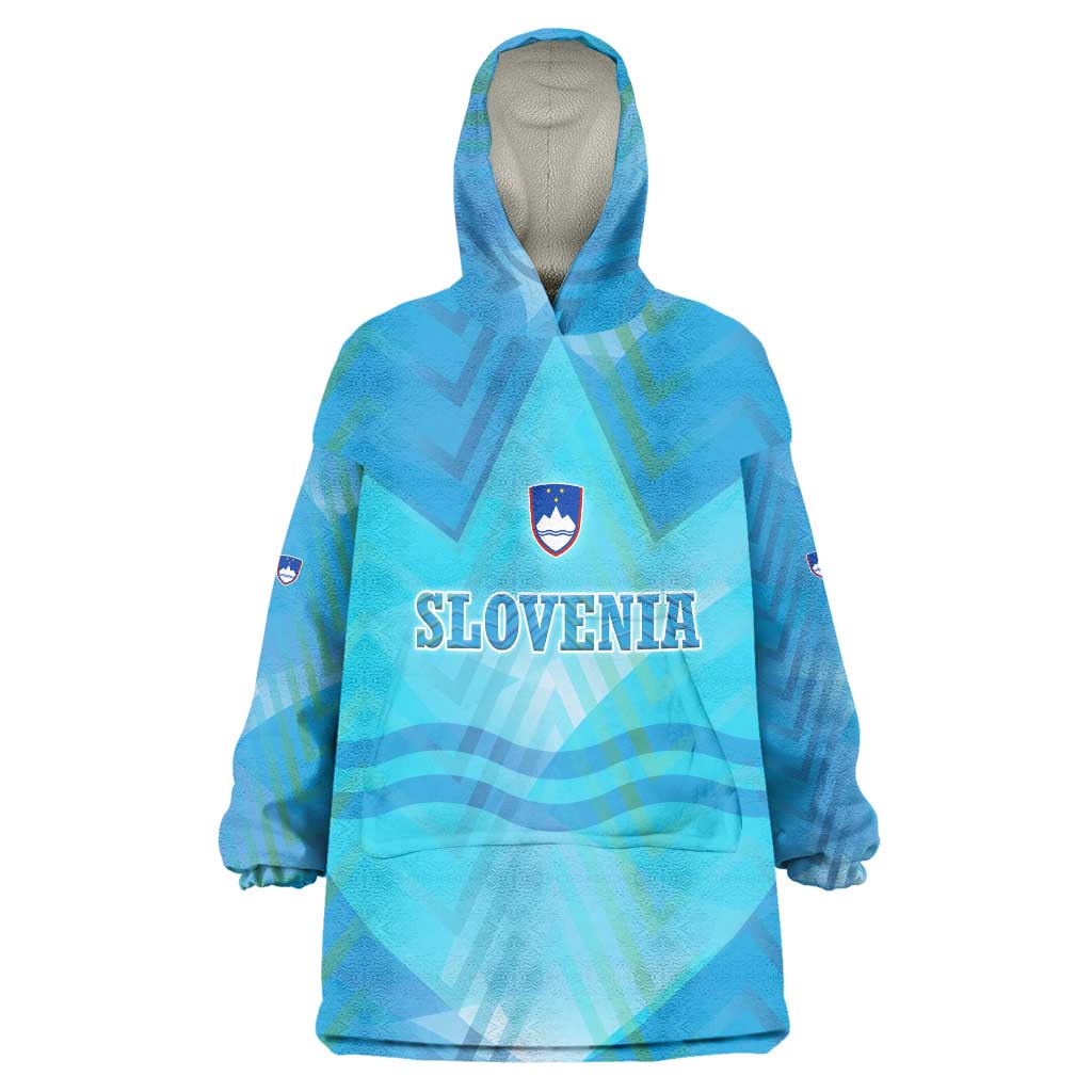 Slovenia Sport Wearable Blanket Hoodie Alpine-Inspired Design with National Crest