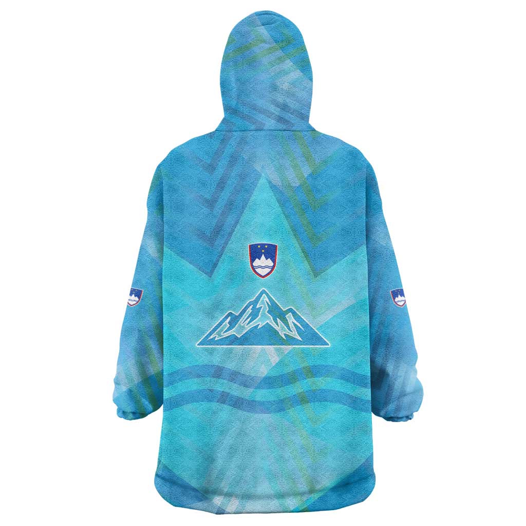 Slovenia Sport Wearable Blanket Hoodie Alpine-Inspired Design with National Crest