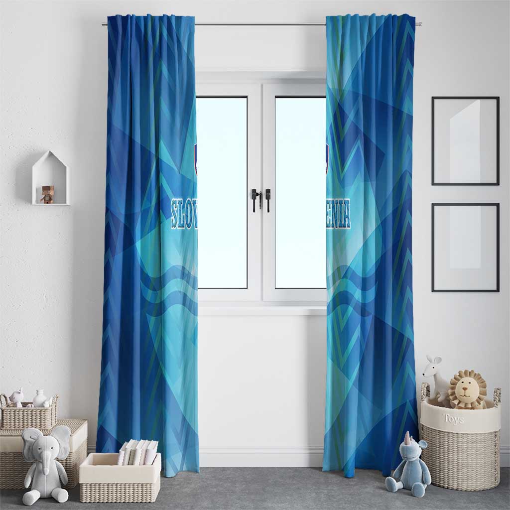 Slovenia Sport Window Curtain Alpine-Inspired Design with National Crest