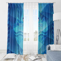 Slovenia Sport Window Curtain Alpine-Inspired Design with National Crest