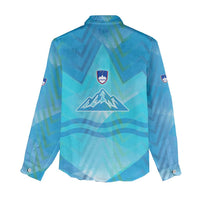 Slovenia Sport Women Casual Shirt Alpine-Inspired Design with National Crest