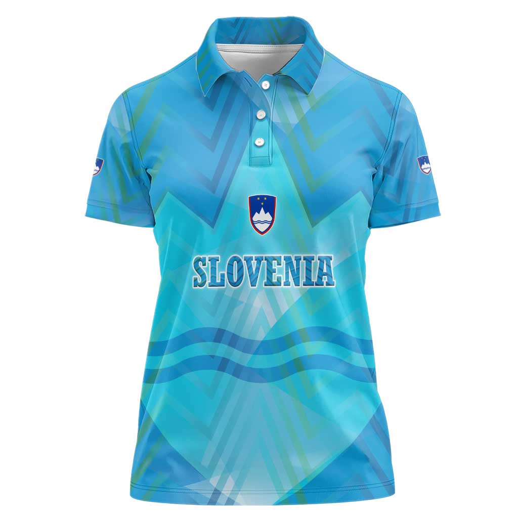 Slovenia Sport Women Polo Shirt Alpine-Inspired Design with National Crest