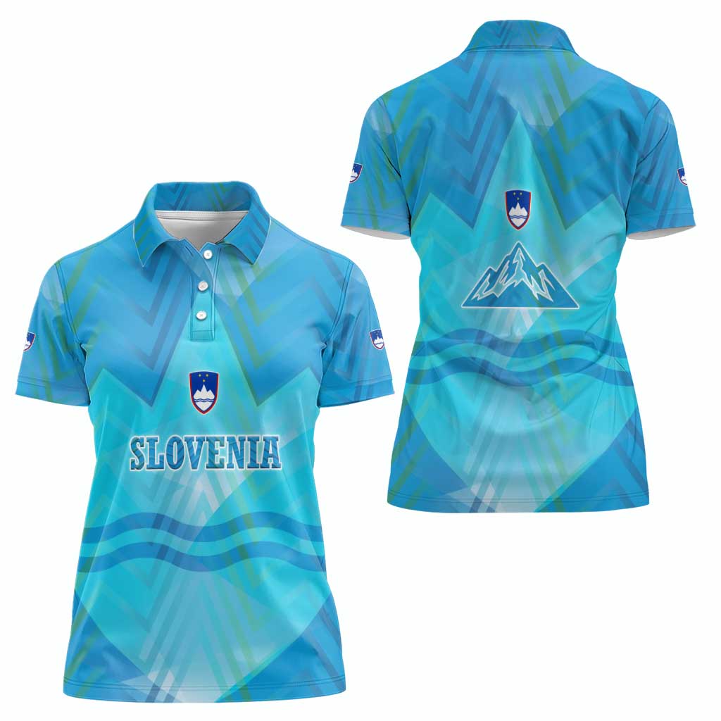 Slovenia Sport Women Polo Shirt Alpine-Inspired Design with National Crest