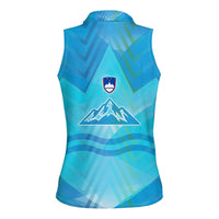Slovenia Sport Women Sleeveless Polo Shirt Alpine-Inspired Design with National Crest