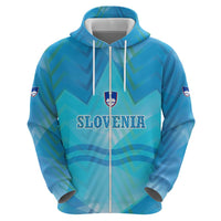 Slovenia Sport Zip Hoodie Alpine-Inspired Design with National Crest