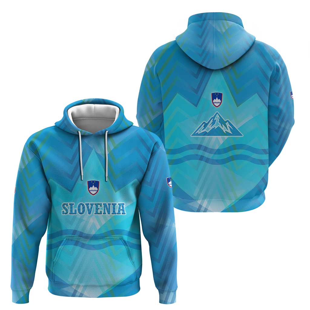 Slovenia Sport Zip Hoodie Alpine-Inspired Design with National Crest