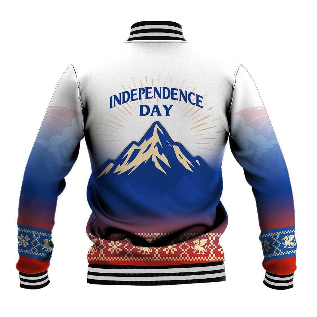 Slovenian Independence Baseball Jacket 1990 Tribute with Dragon Emblem and Alpine Legacy