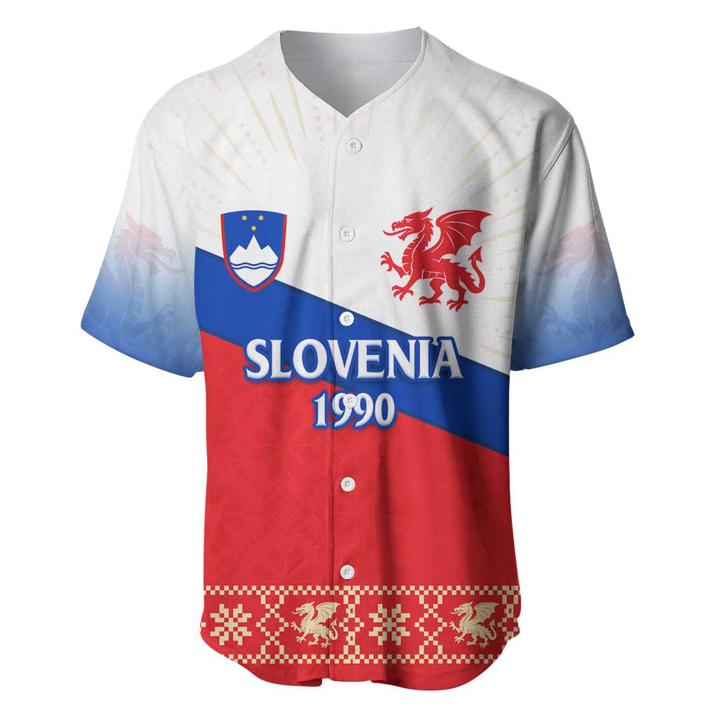 Slovenian Independence Baseball Jersey 1990 Tribute with Dragon Emblem and Alpine Legacy