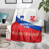 Slovenian Independence Blanket 1990 Tribute with Dragon Emblem and Alpine Legacy