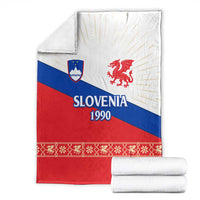 Slovenian Independence Blanket 1990 Tribute with Dragon Emblem and Alpine Legacy