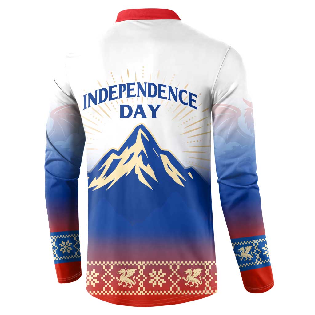 Slovenian Independence Button Sweatshirt 1990 Tribute with Dragon Emblem and Alpine Legacy