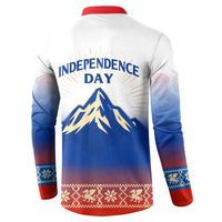 Slovenian Independence Button Sweatshirt 1990 Tribute with Dragon Emblem and Alpine Legacy