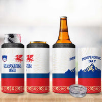 Slovenian Independence 4 in 1 Can Cooler Tumbler 1990 Tribute with Dragon Emblem and Alpine Legacy