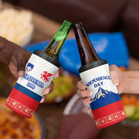 Slovenian Independence 4 in 1 Can Cooler Tumbler 1990 Tribute with Dragon Emblem and Alpine Legacy