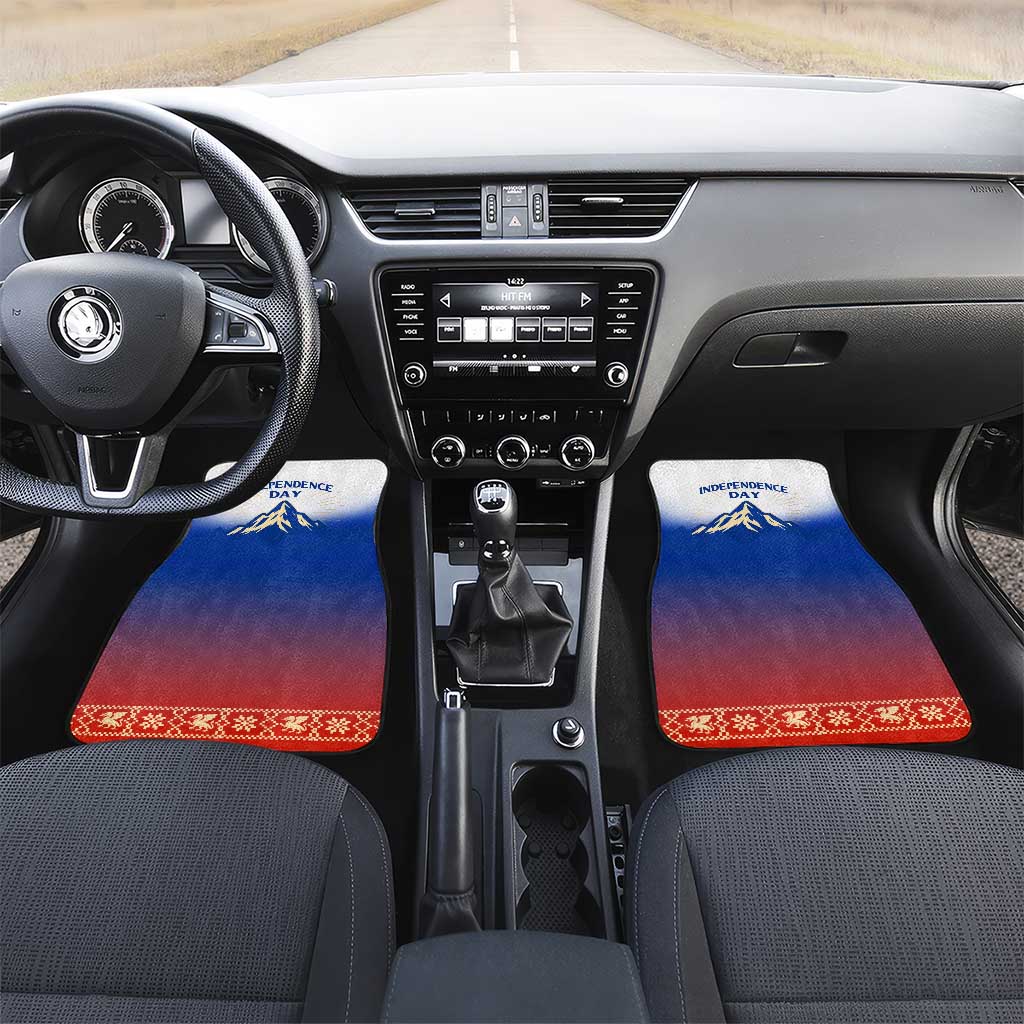 Slovenian Independence Car Mats 1990 Tribute with Dragon Emblem and Alpine Legacy