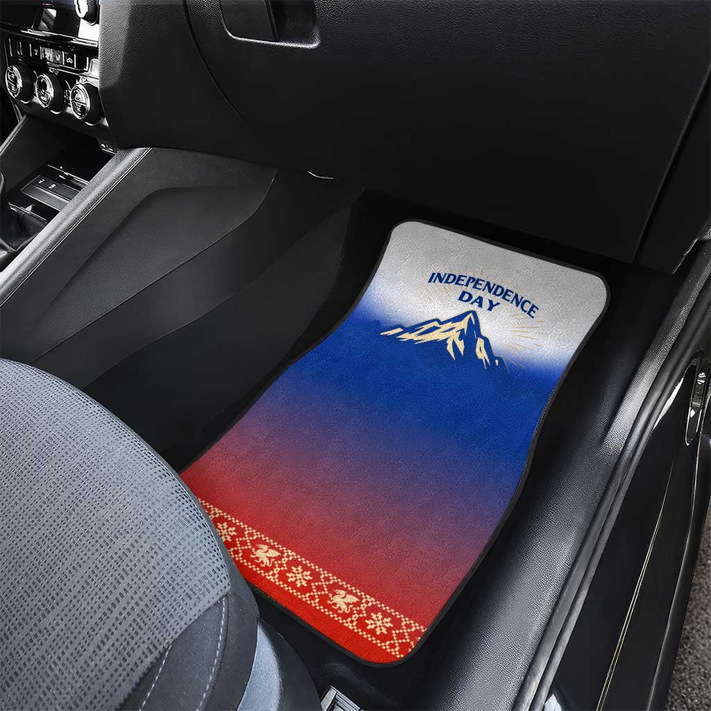 Slovenian Independence Car Mats 1990 Tribute with Dragon Emblem and Alpine Legacy