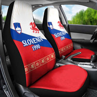 Slovenian Independence Car Seat Cover 1990 Tribute with Dragon Emblem and Alpine Legacy