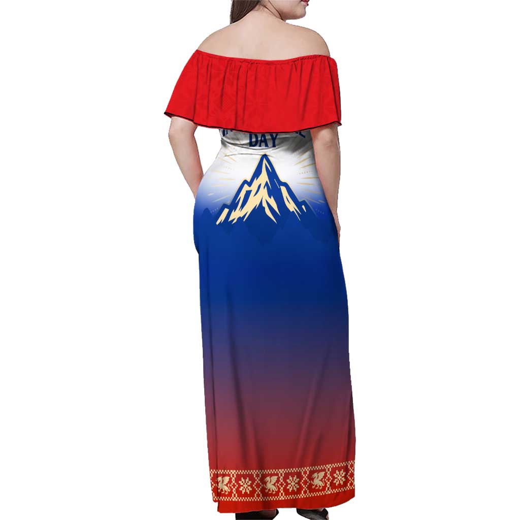 Slovenian Independence Family Matching Off Shoulder Maxi Dress and Hawaiian Shirt 1990 Tribute with Dragon Emblem and Alpine Legacy