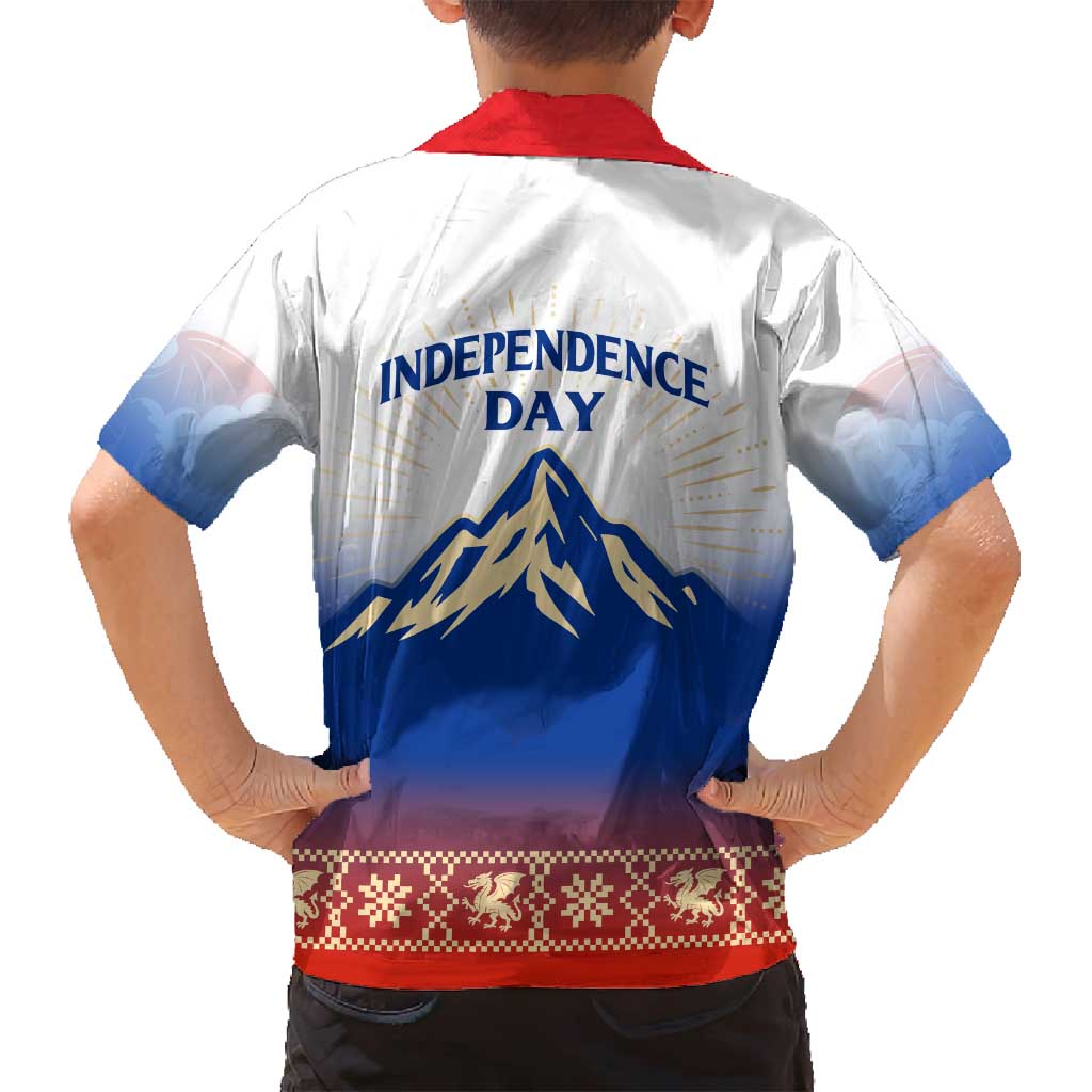 Slovenian Independence Family Matching Puletasi and Hawaiian Shirt 1990 Tribute with Dragon Emblem and Alpine Legacy