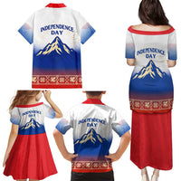 Slovenian Independence Family Matching Puletasi and Hawaiian Shirt 1990 Tribute with Dragon Emblem and Alpine Legacy