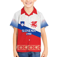 Slovenian Independence Family Matching Puletasi and Hawaiian Shirt 1990 Tribute with Dragon Emblem and Alpine Legacy