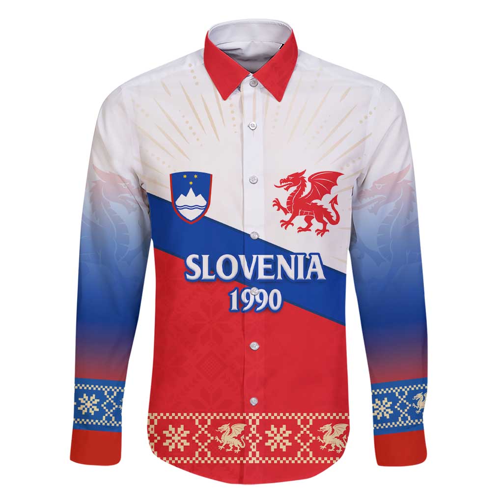 Slovenian Independence Family Matching Short Sleeve Bodycon Dress and Hawaiian Shirt 1990 Tribute with Dragon Emblem and Alpine Legacy