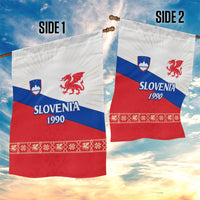 Slovenian Independence Garden Flag 1990 Tribute with Dragon Emblem and Alpine Legacy
