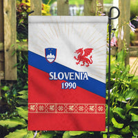 Slovenian Independence Garden Flag 1990 Tribute with Dragon Emblem and Alpine Legacy