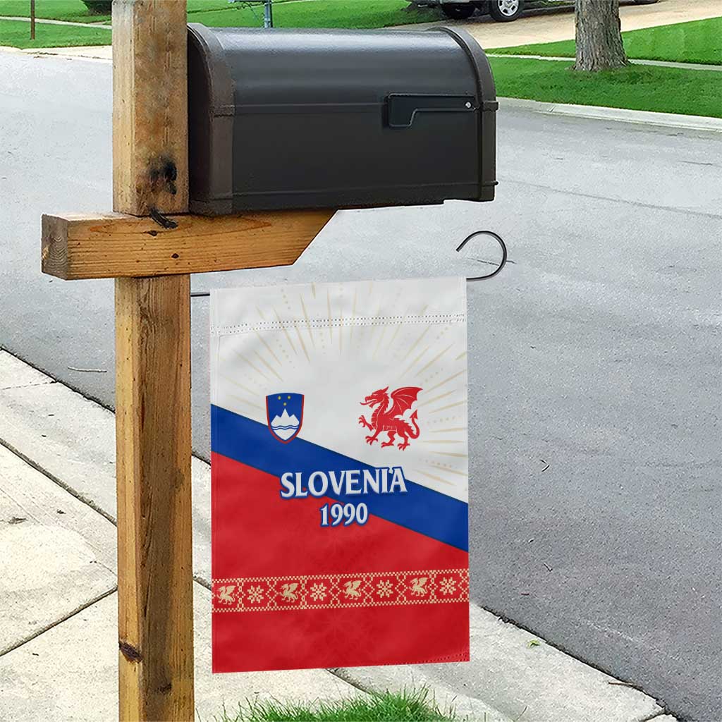 Slovenian Independence Garden Flag 1990 Tribute with Dragon Emblem and Alpine Legacy