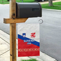 Slovenian Independence Garden Flag 1990 Tribute with Dragon Emblem and Alpine Legacy