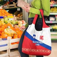 Slovenian Independence Grocery Bag 1990 Tribute with Dragon Emblem and Alpine Legacy