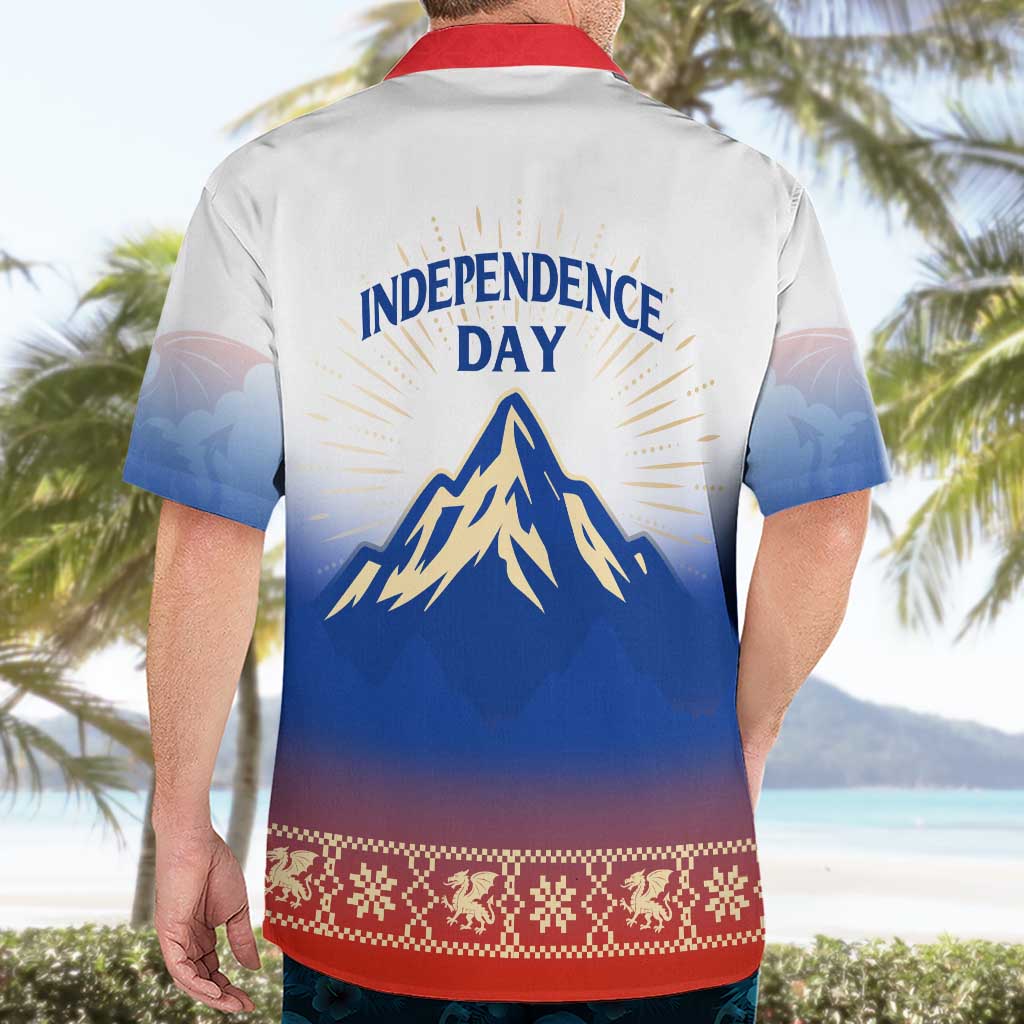 Slovenian Independence Hawaiian Shirt 1990 Tribute with Dragon Emblem and Alpine Legacy