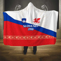Slovenian Independence Hooded Blanket 1990 Tribute with Dragon Emblem and Alpine Legacy