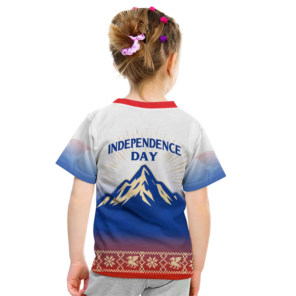 Slovenian Independence Kid T Shirt 1990 Tribute with Dragon Emblem and Alpine Legacy