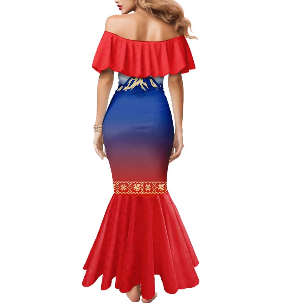 Slovenian Independence Mermaid Dress 1990 Tribute with Dragon Emblem and Alpine Legacy