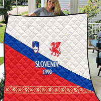 Slovenian Independence Quilt 1990 Tribute with Dragon Emblem and Alpine Legacy