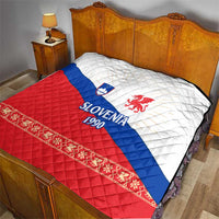 Slovenian Independence Quilt 1990 Tribute with Dragon Emblem and Alpine Legacy