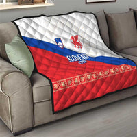 Slovenian Independence Quilt 1990 Tribute with Dragon Emblem and Alpine Legacy