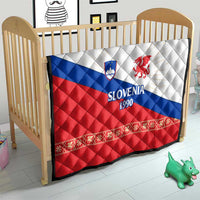 Slovenian Independence Quilt 1990 Tribute with Dragon Emblem and Alpine Legacy