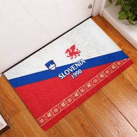 Slovenian Independence Rubber Doormat 1990 Tribute with Dragon Emblem and Alpine Legacy